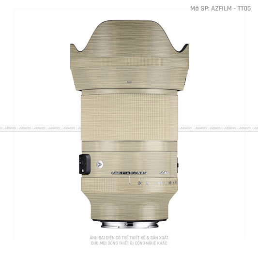 Dán Skin Ống Kính Sigma Vân Titan Xước Vàng | AZFILM - TT05