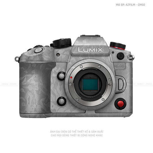 Dán Skin Máy Ảnh Lumix Vân Nổi Camo Xám | AZFILM - CM02
