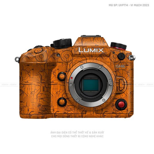 Dán Skin Máy Ảnh Lumix Vân Nổi Vi Mạch 2023 Cam | UVPT14