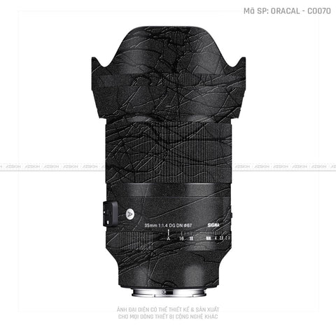 Dán Skin Ống Kính Sigma Vân Cocoon Black | ORACAL - CO070
