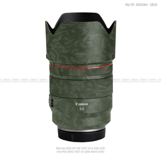 Dán Skin Ống Kính Canon Vân Nổi Camo Xanh | 3M2080 - SB26