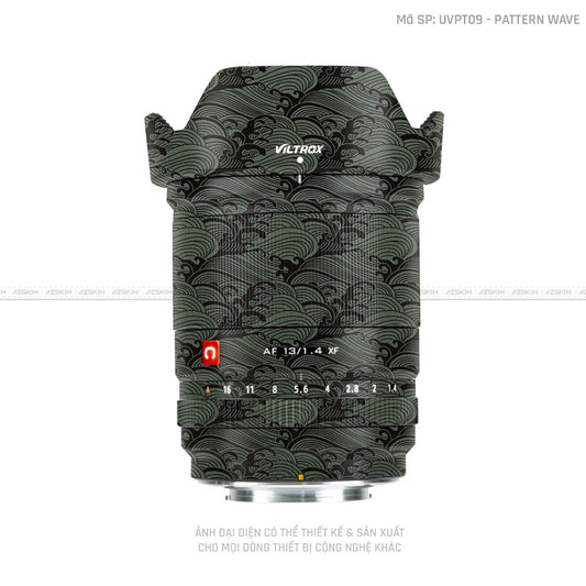 Dán Skin Ống Kính Viltrox Vân Nổi Pattern Wave Xanh Midnight | UVPT09