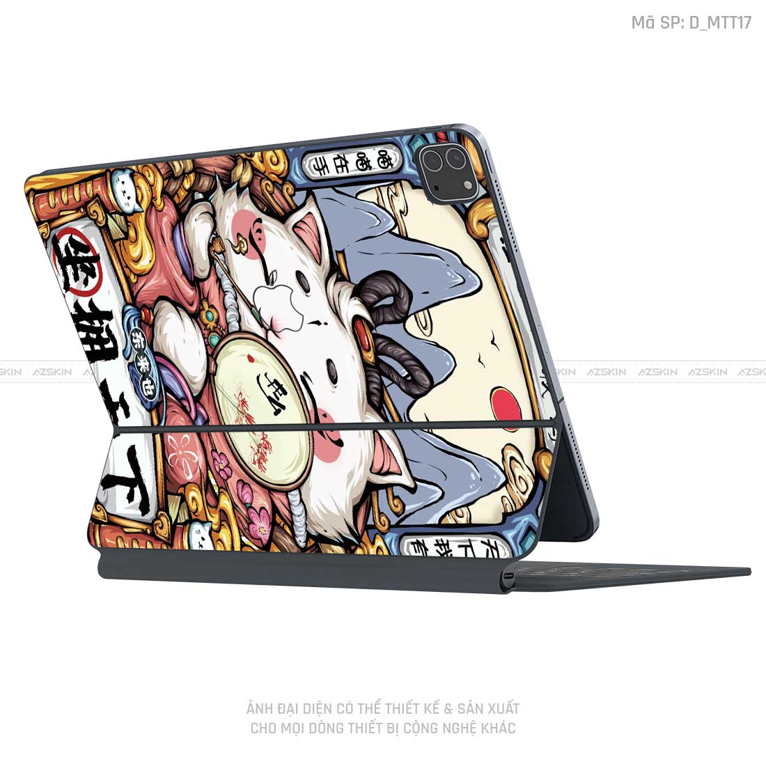Dán Skin Magic Keyboard Hình Mèo Thần Tài | D_MTT17