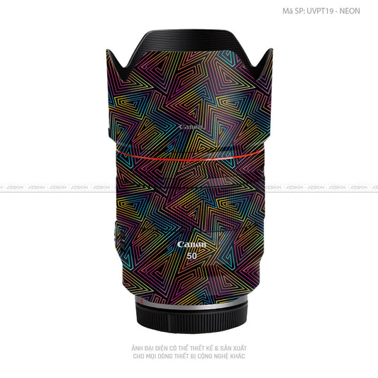 Dán Skin Ống Kính Canon Vân Nổi Neon 03 | UVPT19