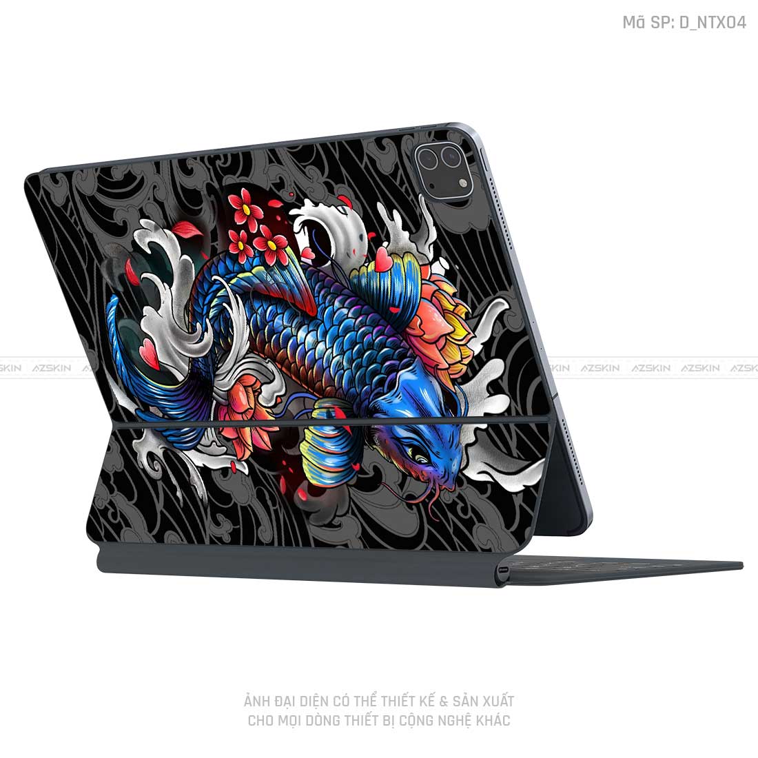 Dán Skin Magic Keyboard Hình Tattoo | D_NTX04