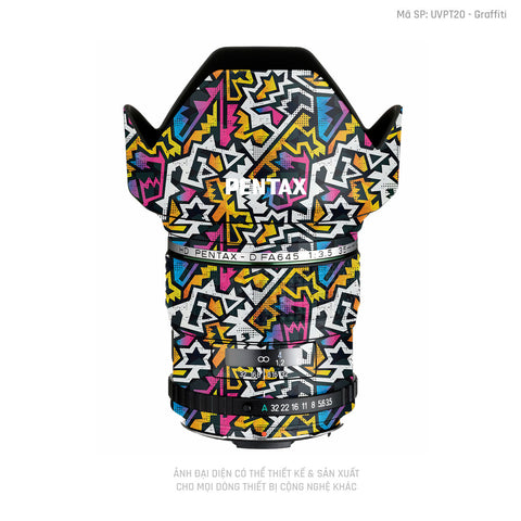 Dán Skin Ống Kính Pentax Vân Nổi Graffiti 03 | UVPT20