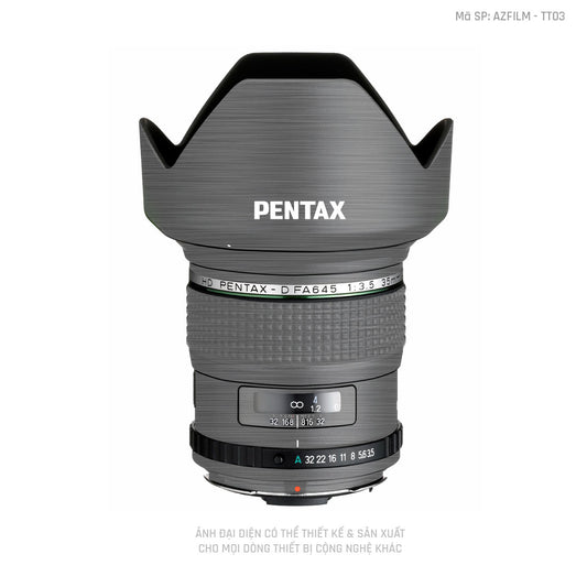 Dán Skin Ống Kính Pentax Vân Xước Titan Xám | AZFILM - TT03