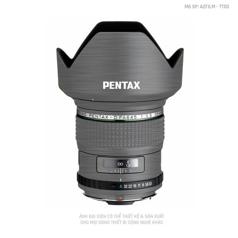 Dán Skin Ống Kính Pentax Vân Xước Titan Xám | AZFILM - TT03