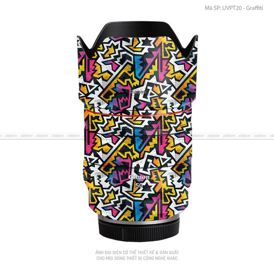 Dán Skin Ống Kính Canon Vân Nổi Graffiti 03 | UVPT20