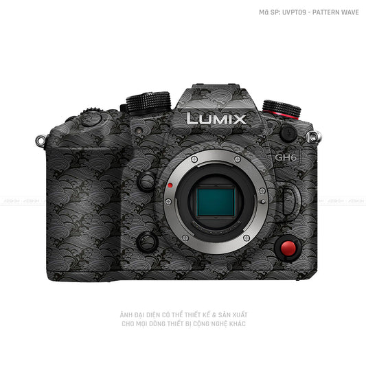 Dán Skin Máy Ảnh Lumix Vân Nổi Pattern Wave Xám | UVPT09