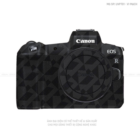 Dán Skin Máy Ảnh Canon Vân Nổi Nordic Đen | UVPT02