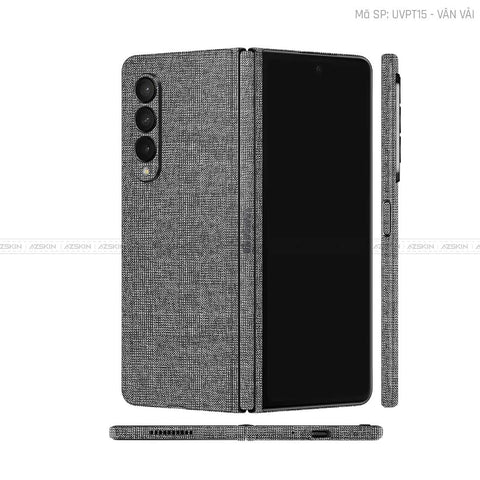 Dán Skin Galaxy Z Fold3 Vân Vải Xám | UVPT15