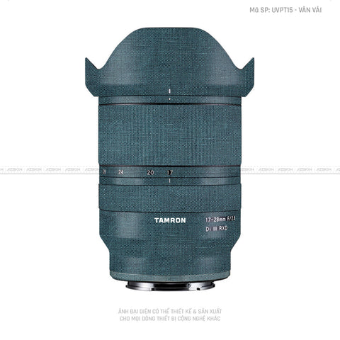 Dán Skin Ống Kính Tamron Vân Vải Xanh Cổ Vịt | UVPT15