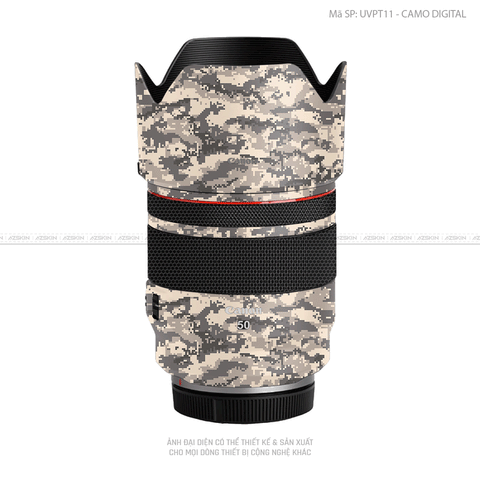 Dán Skin Ống Kính Canon Vân Nổi Camo Digital Vàng Cát | UVPT11