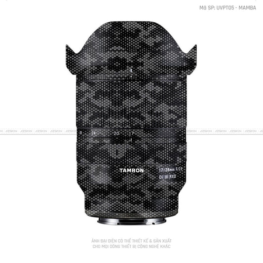 Dán Skin Ống Kính Tamron Vân Nổi Mamba Xám | UVPT05