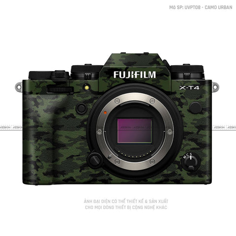 Dán Skin Máy Ảnh Fujifilm Vân Nổi Camo Urban Xanh rêu | UVPT08