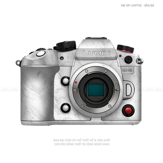 Dán Skin Máy Ảnh Lumix Vân Đá Trắng | UVPT10