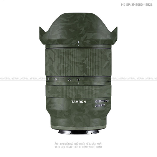 Dán Skin Ống Kính Tamron Vân Nổi Camo Xanh | SB26
