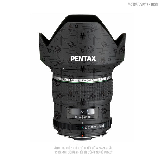 Dán Skin Ống Kính Pentax Vân IRonman Đen | UVPT17