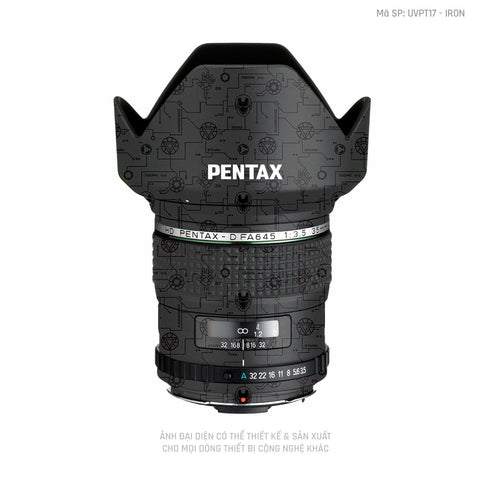 Dán Skin Ống Kính Pentax Vân IRonman Đen | UVPT17
