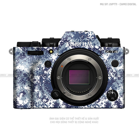 Dán Skin Máy Ảnh Fujifilm Vân Nổi Camo Digital Xanh | UVPT11