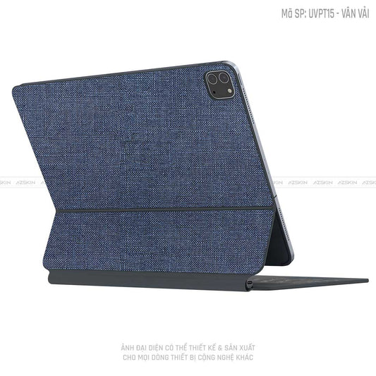 Dán Skin Magic Keyboard Vân Vải Xanh Blue | UVPT15