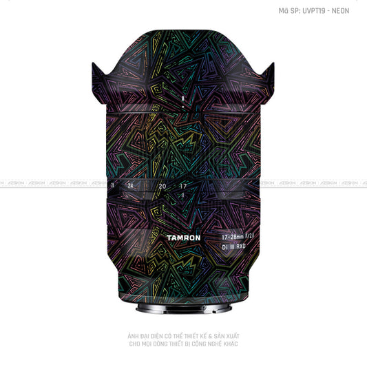 Dán Skin Ống Kính Tamron Vân Nổi NEON 02 | UVPT19
