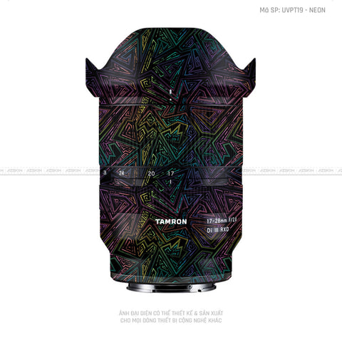 Dán Skin Ống Kính Tamron Vân Nổi NEON 02 | UVPT19