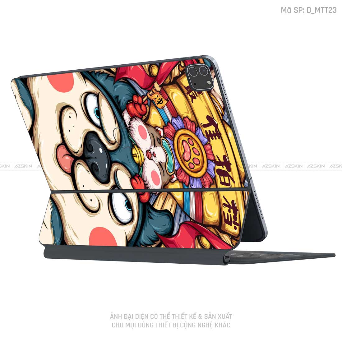 Dán Skin Magic Keyboard Hình Mèo Thần Tài | D_MTT23