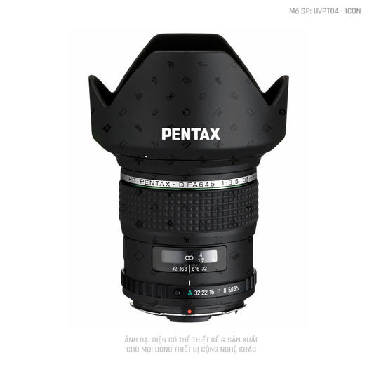 Dán Skin Ống Kính Pentax Vân Nổi Pattern Đen | UVPT04