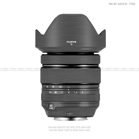 Dán Skin Ống Kính Fujifilm Vân Titan Xước Xám | TT03