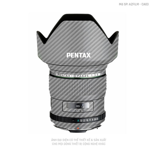 Dán Skin Ống Kính Pentax Vân Carbon Xám | AZFILM - CA03
