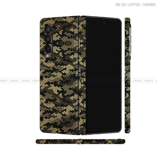 Dán Skin Galaxy Z Fold3 Vân Mamba Gold | UVPT05