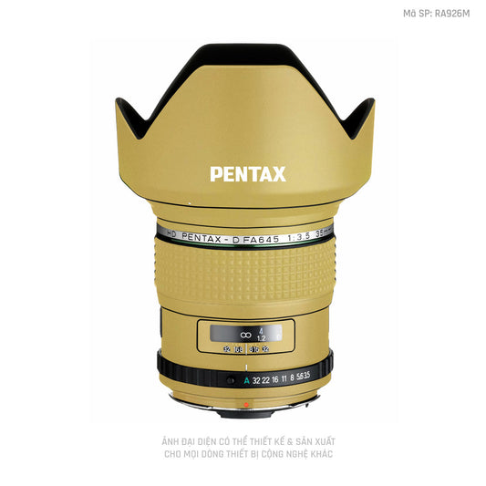 Dán Skin Ống Kính Pentax Đổi Màu Vàng Đồng | RA926M