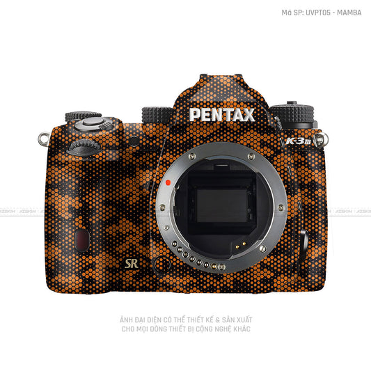 Dán Skin Máy Ảnh Pentax Vân Nổi Mamba Cam | UVPT05