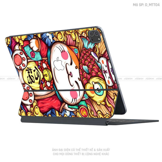 Dán Skin Magic Keyboard Hình Mèo Thần Tài | D_MTT04