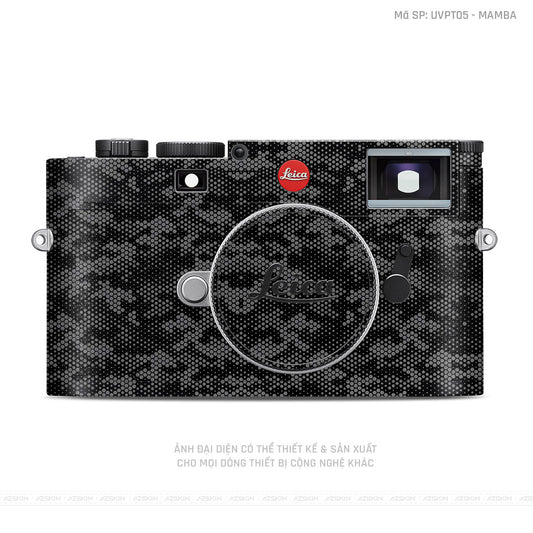 Dán Skin Máy Ảnh Leica Vân Nổi Mamba Xám | UVPT05