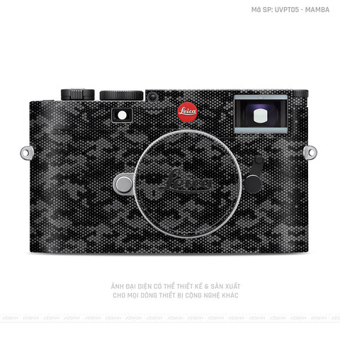 Dán Skin Máy Ảnh Leica Vân Nổi Mamba Xám | UVPT05