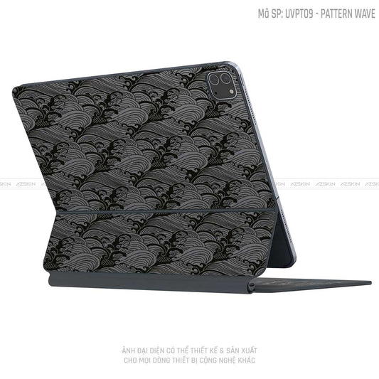 Dán Skin Magic Keyboard Vân Pattern Wave Xám | UVPT09