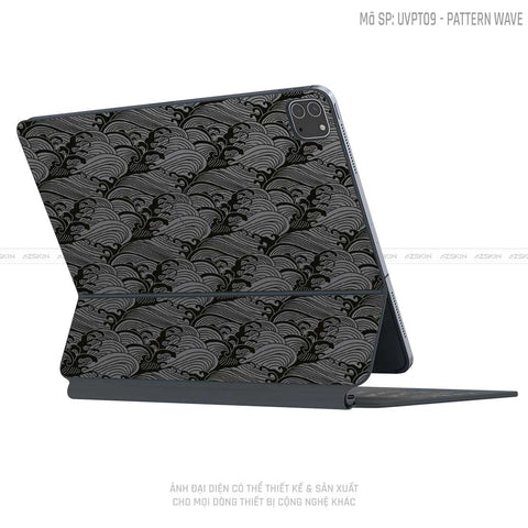 Dán Skin Magic Keyboard Vân Pattern Wave Xám | UVPT09
