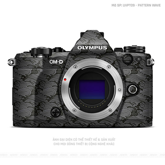 Dán Skin Máy Ảnh Olympus Vân Nổi Pattern Wave Grey | UVPT09