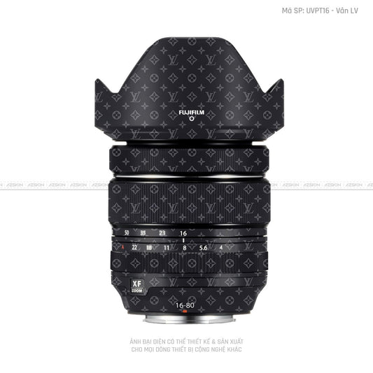 Dán Skin Ống Kính Fujifilm Vân LV Xanh Đen | UVPT16