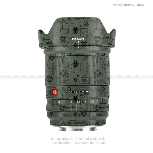 Dán Skin Ống Kính Viltrox Vân Pattern Ironman Xanh | UVPT17