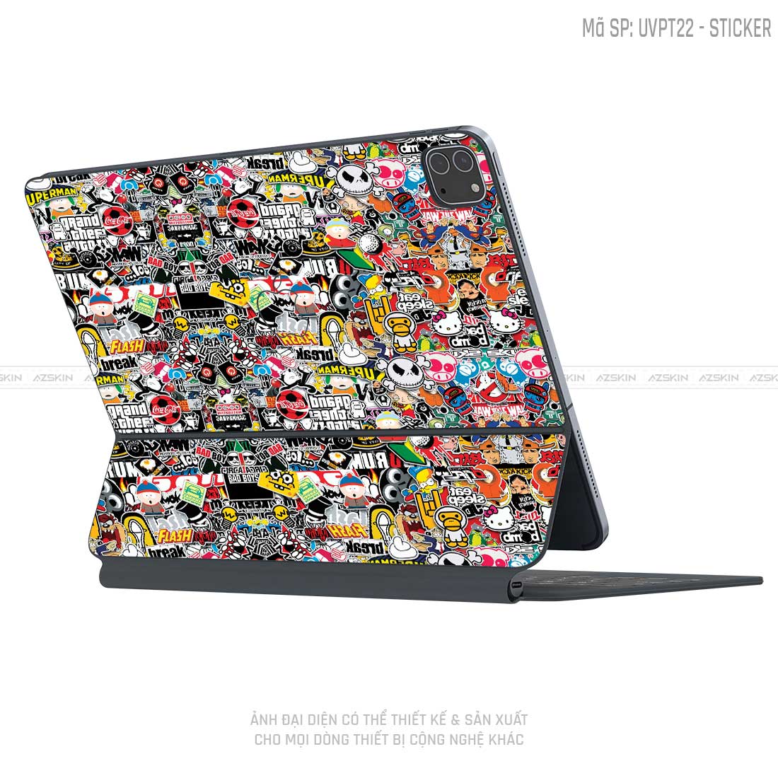 Dán Skin Magic Keyboard Vân Sticker 01 | UVPT22