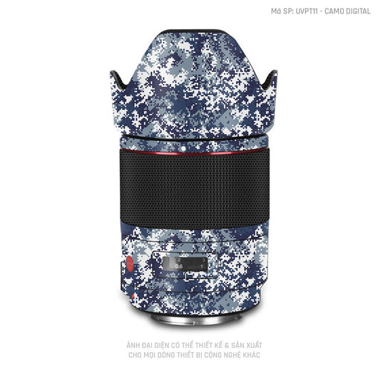 Dán Skin Ống Kính Máy Ảnh Vân Camo Digital Xanh | UVPT11