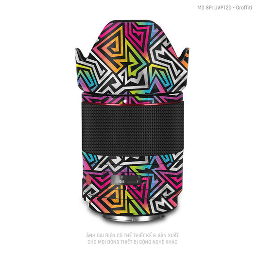 Dán Skin Ống Kính Máy Ảnh Vân Nổi Graffiti 01 | UVPT20