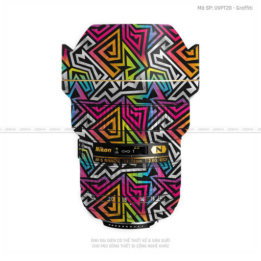 Dán Skin Ống Kính Nikon Vân Nổi Graffiti 01 | UVPT20