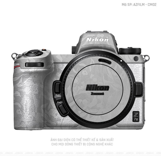 Dán Skin Máy Ảnh Nikon Vân Camo Xám | AZFILM - CM02