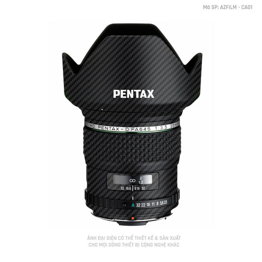 Dán Skin Ống Kính Pentax Vân Carbon Đen | AZFILM - CA01