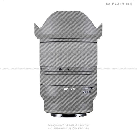 Dán Skin Ống Kính Tamron Vân Carbon Xám | CA03
